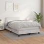 Box spring bed with white synthetic leather mattress 120x200 cm by vidaXL, Beds and slatted bases - Ref: Foro24-3140994, Pric...