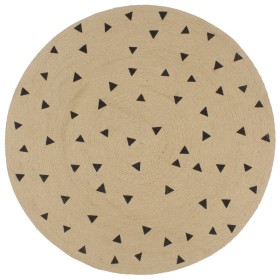 Hand-woven jute rug with triangle print 120 cm by vidaXL, Rugs - Ref: Foro24-133690, Price: 27,64 €, Discount: %