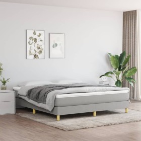 Estructura de cama gris claro tela 180x200 cm de vidaXL, Camas y somieres - Ref: Foro24-3120630, Precio: 110,99 €, Descuento: %