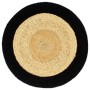 Round placemat 6 pcs jute natural cotton black 38cm by vidaXL, Placemats - Ref: Foro24-133857, Price: 27,44 €, Discount: %