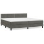 Cama box spring con colchón terciopelo gris oscuro 200x200 cm de vidaXL, Camas y somieres - Ref: Foro24-3141264, Precio: 576,...