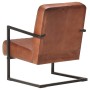 Sillón voladizo de cuero auténtico marrón de vidaXL, Sillones - Ref: Foro24-321855, Precio: 304,38 €, Descuento: %