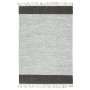 Hand-woven leather chindi rug 160x230 cm light grey/black by vidaXL, Rugs - Ref: Foro24-133967, Price: 43,99 €, Discount: %