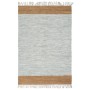 Alfombra chindi tejida a mano cuero 190x280cm gris claro/marrón de vidaXL, Alfombras - Ref: Foro24-133976, Precio: 65,74 €, D...