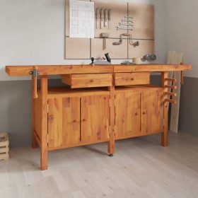 Workbench with drawers and screws wooden bench 192x62x83 cm by vidaXL, Work tables - Ref: Foro24-153326, Price: 385,43 €, Dis...