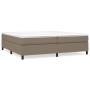 Box spring bed frame taupe gray fabric 200x200 cm by vidaXL, Beds and slatted bases - Ref: Foro24-3120890, Price: 164,80 €, D...