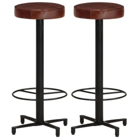 Kitchen bar stools 2 units genuine leather 76 cm by vidaXL, Kitchen stools - Ref: Foro24-321967, Price: 164,99 €, Discount: %