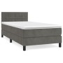 Box spring bed with dark gray velvet mattress 90x200 cm by vidaXL, Beds and slatted bases - Ref: Foro24-3141282, Price: 292,4...