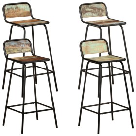 Kitchen stools 4 units recycled solid wood by vidaXL, Kitchen stools - Ref: Foro24-321956, Price: 311,47 €, Discount: %