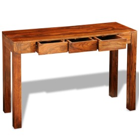 Console table with 3 drawers solid Sheesham wood 80 cm by vidaXL, Side tables - Ref: Foro24-242441, Price: 193,73 €, Discount: %