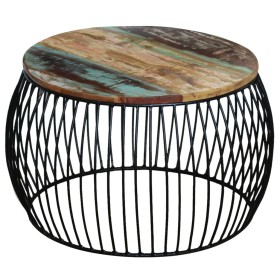 Round coffee table made of recycled solid wood 68x37 cm by vidaXL, Coffee table - Ref: Foro24-243300, Price: 108,67 €, Discou...