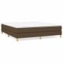 Estructura de cama tela marrón oscuro 180x200 cm de vidaXL, Camas y somieres - Ref: Foro24-3120633, Precio: 135,28 €, Descuen...