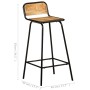 Kitchen stools 4 units solid mango wood by vidaXL, Kitchen stools - Ref: Foro24-321955, Price: 263,99 €, Discount: %