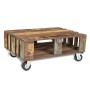 Coffee table with 4 recycled wood wheels by vidaXL, Coffee table - Ref: Foro24-240949, Price: 213,30 €, Discount: %