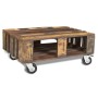 Coffee table with 4 recycled wood wheels by vidaXL, Coffee table - Ref: Foro24-240949, Price: 213,30 €, Discount: %