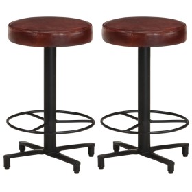 Kitchen bar stools 2 units genuine leather 52 cm by vidaXL, Kitchen stools - Ref: Foro24-321969, Price: 93,42 €, Discount: %