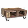 Coffee table with 4 recycled wood wheels by vidaXL, Coffee table - Ref: Foro24-240949, Price: 213,30 €, Discount: %