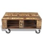 Coffee table with 4 recycled wood wheels by vidaXL, Coffee table - Ref: Foro24-240949, Price: 213,30 €, Discount: %