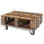 Coffee table with 4 recycled wood wheels by vidaXL, Coffee table - Ref: Foro24-240949, Price: 213,30 €, Discount: %