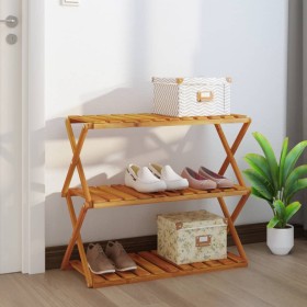 Folding shelf 3 heights brown acacia wood 70x31x63 cm by vidaXL, Bookcases and shelves - Ref: Foro24-153328, Price: 54,99 €, ...