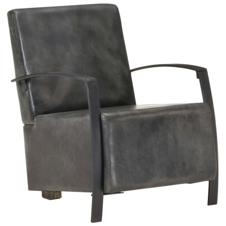 Sillón de cuero auténtico gris envejecido de vidaXL, Sillones - Ref: Foro24-321865, Precio: 196,99 €, Descuento: %