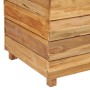 Raised flowerbed in recycled teak wood and steel 150x40x55 cm by vidaXL, Pots and planters - Ref: Foro24-47426, Price: 241,99...