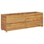 Raised flowerbed in recycled teak wood and steel 150x40x55 cm by vidaXL, Pots and planters - Ref: Foro24-47426, Price: 241,99...