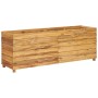 Raised flowerbed in recycled teak wood and steel 150x40x55 cm by vidaXL, Pots and planters - Ref: Foro24-47426, Price: 241,99...