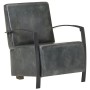 Sillón de cuero auténtico gris envejecido de vidaXL, Sillones - Ref: Foro24-321865, Precio: 196,99 €, Descuento: %