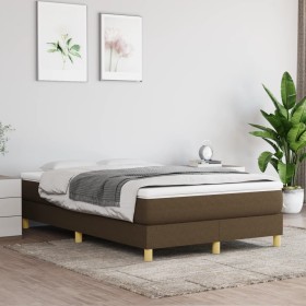 Estructura de cama de tela marrón oscuro 120x200 cm de vidaXL, Camas y somieres - Ref: Foro24-3120601, Precio: 112,99 €, Desc...