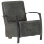 Sillón de cuero auténtico gris envejecido de vidaXL, Sillones - Ref: Foro24-321865, Precio: 196,99 €, Descuento: %