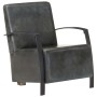 Sillón de cuero auténtico gris envejecido de vidaXL, Sillones - Ref: Foro24-321865, Precio: 196,99 €, Descuento: %