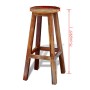 Solid recycled wood bar stool by vidaXL, Kitchen stools - Ref: Foro24-241647, Price: 137,29 €, Discount: %