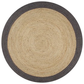 Handmade jute rug with dark gray border 120 cm by vidaXL, Rugs - Ref: Foro24-133678, Price: 39,10 €, Discount: %