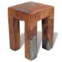 Solid teak and resin wood stool by vidaXL, Folding stools and chairs - Ref: Foro24-243470, Price: 133,35 €, Discount: %