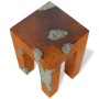 Solid teak and resin wood stool by vidaXL, Folding stools and chairs - Ref: Foro24-243470, Price: 133,35 €, Discount: %