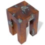 Solid teak and resin wood stool by vidaXL, Folding stools and chairs - Ref: Foro24-243470, Price: 133,35 €, Discount: %