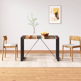 Mesa de comedor de madera maciza reciclada 120 cm de vidaXL, Mesas de cocina y de comedor - Ref: Foro24-243998, Precio: 268,9...