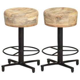 Kitchen stools 2 units solid mango wood 52 cm by vidaXL, Kitchen stools - Ref: Foro24-321963, Price: 101,99 €, Discount: %