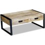 Coffee table with 2 drawers solid mango wood 100x60x40 cm by vidaXL, Coffee table - Ref: Foro24-243297, Price: 277,77 €, Disc...