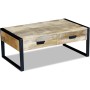 Coffee table with 2 drawers solid mango wood 100x60x40 cm by vidaXL, Coffee table - Ref: Foro24-243297, Price: 277,77 €, Disc...