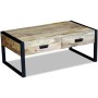 Coffee table with 2 drawers solid mango wood 100x60x40 cm by vidaXL, Coffee table - Ref: Foro24-243297, Price: 277,77 €, Disc...