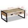 Couchtisch mit 2 Schubladen aus massivem Mangoholz 100x60x40 cm von vidaXL, Couchtisch - Ref: Foro24-243297, Preis: 277,49 €,...