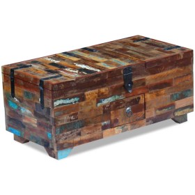 Mesa de centro baúl de madera maciza reciclada 80x40x35 cm de vidaXL, Mesas de centro - Ref: Foro24-243320, Precio: 314,91 €,...