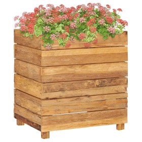 Arriate elevado madera de teca reciclada y acero 50x40x55 cm de vidaXL, Maceteros y jardineras - Ref: Foro24-47424, Precio: 8...