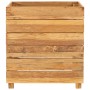 Raised flowerbed in recycled teak wood and steel 50x40x55 cm by vidaXL, Pots and planters - Ref: Foro24-47424, Price: 87,99 €...