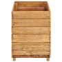 Raised flowerbed in recycled teak wood and steel 50x40x55 cm by vidaXL, Pots and planters - Ref: Foro24-47424, Price: 87,99 €...