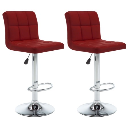 Kitchen stools 2 units synthetic leather red wine color by vidaXL, Kitchen stools - Ref: Foro24-323639, Price: 127,99 €, Disc...