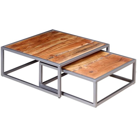 Coffee table set 2 units solid acacia wood by vidaXL, Coffee table - Ref: Foro24-244232, Price: 157,99 €, Discount: %