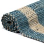 Alfombra de yute tejida a mano azul 160x230 cm de vidaXL, Alfombras - Ref: Foro24-133736, Precio: 108,95 €, Descuento: %